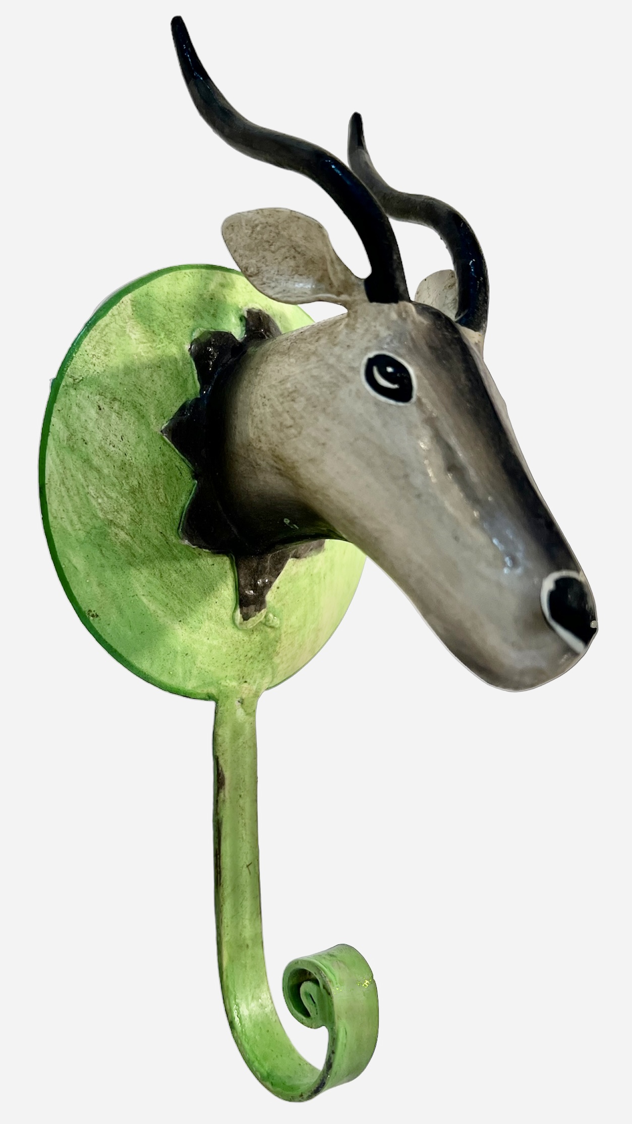 Pape  Kunstgewerbe Wandhaken Wildlife Gazelle (Grün)