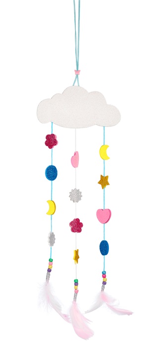 Souza for kids  Bastelset DIY Traumfänger Design Wolke mit Perlen und Federn