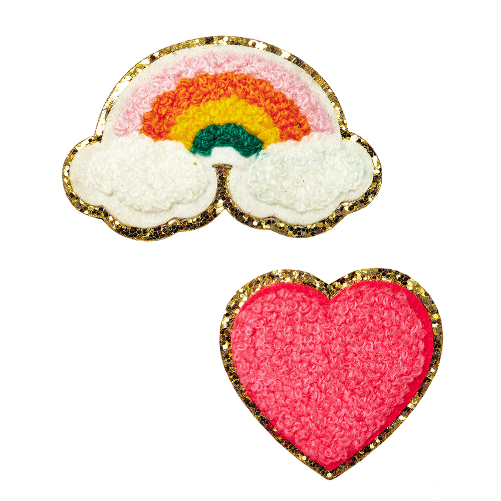 Fabfabstickers Sticker zum Kleben Rainbow & Heart - Regenbogen und Herz