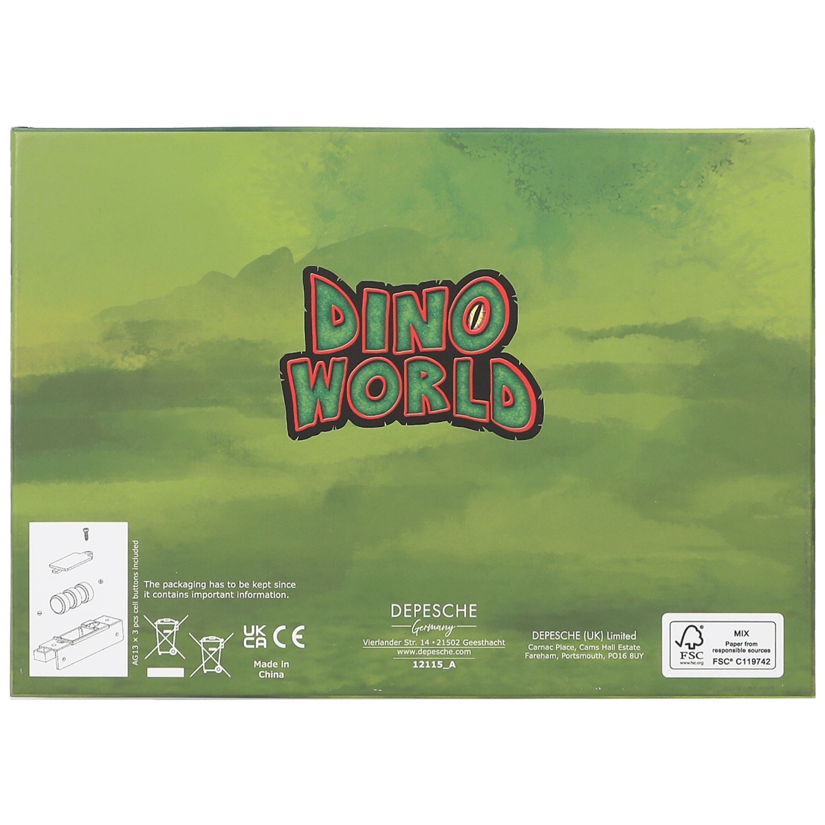 Depesche Germany -  Dino World Schatztruhe mit Code, Sound und Licht