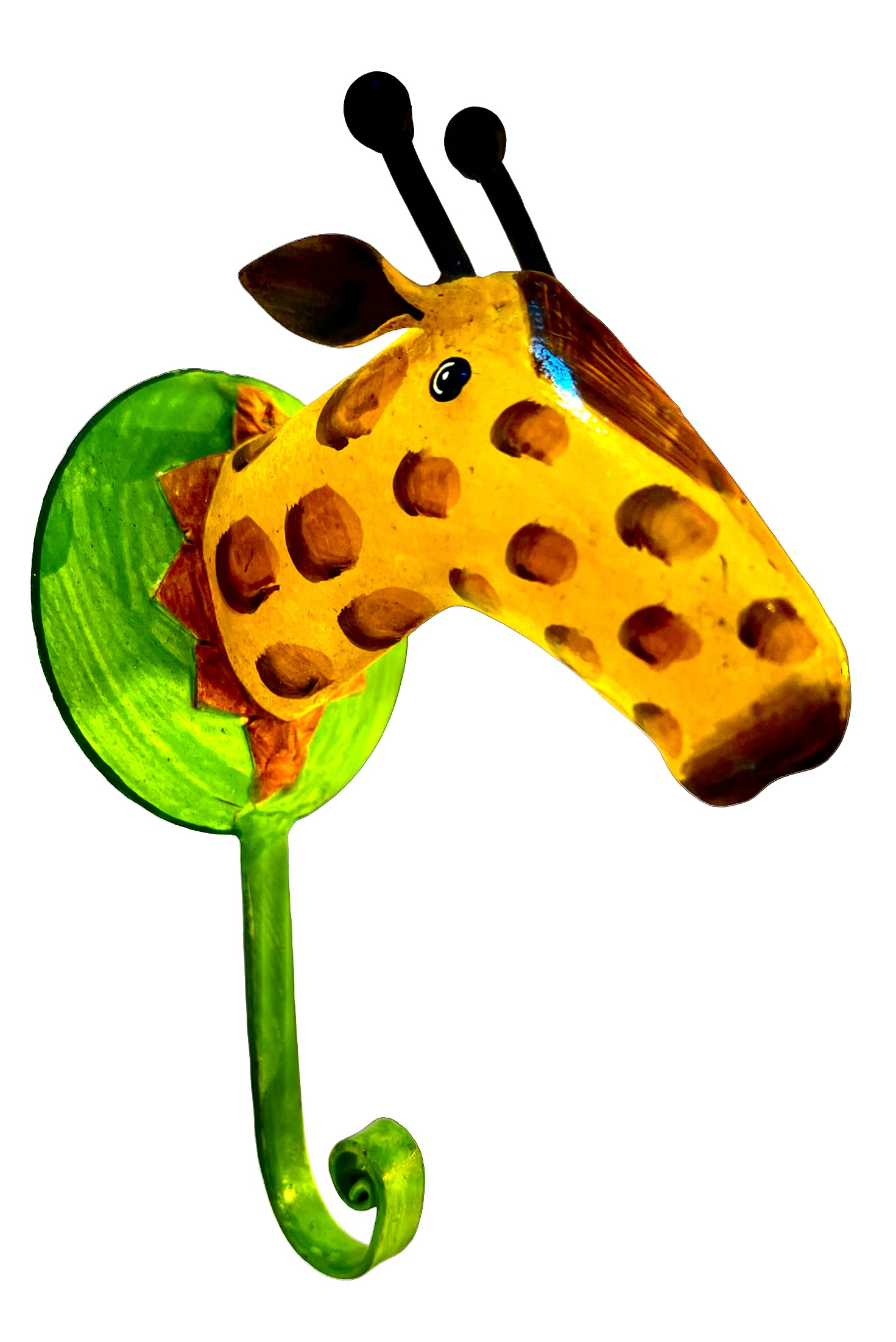 Pape  Kunstgewerbe Wandhaken Wildlife Giraffe (Grün)