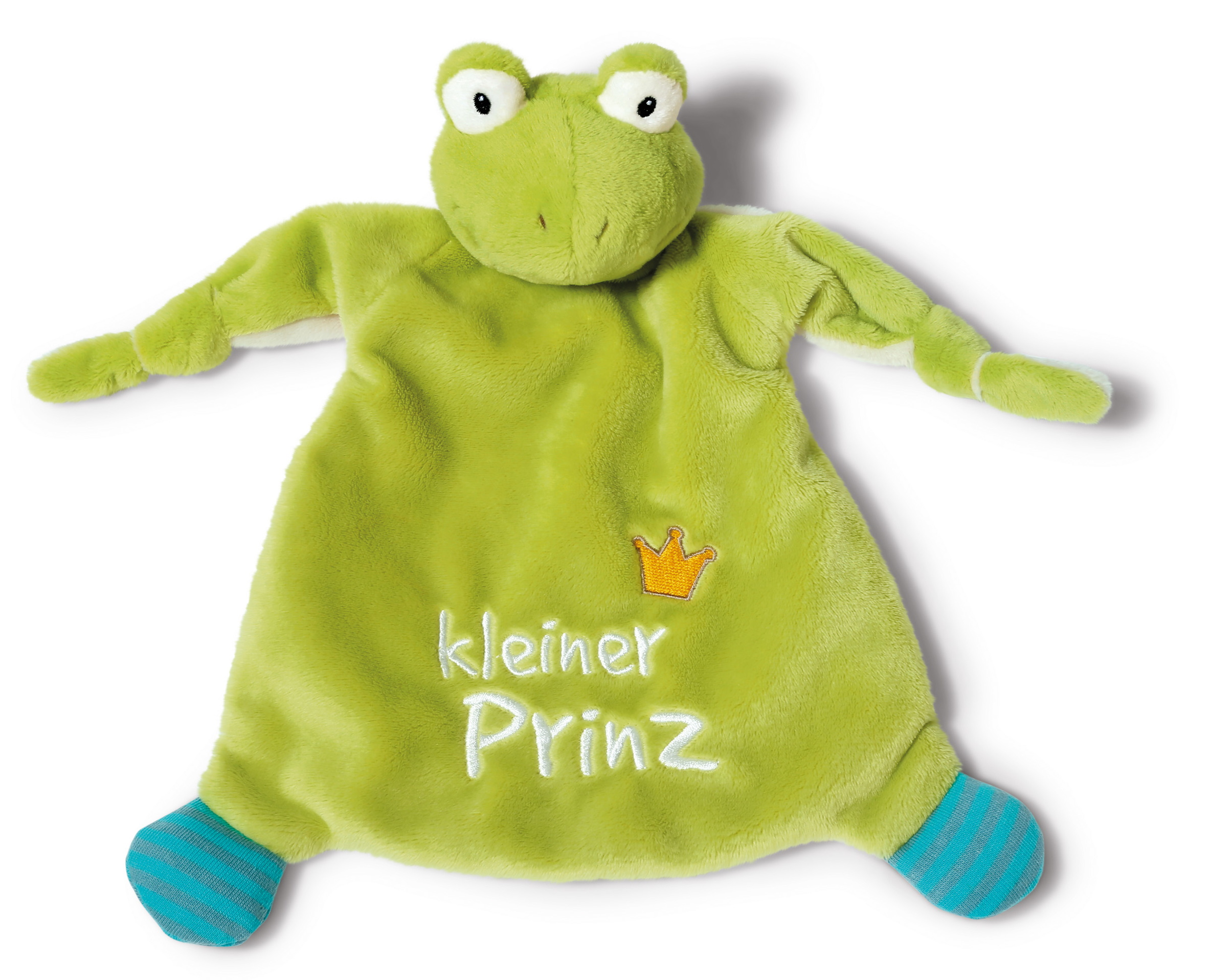 Nici Schmusetuch Kuscheltuch Frosch "kleiner Prinz"  25x25 cm 